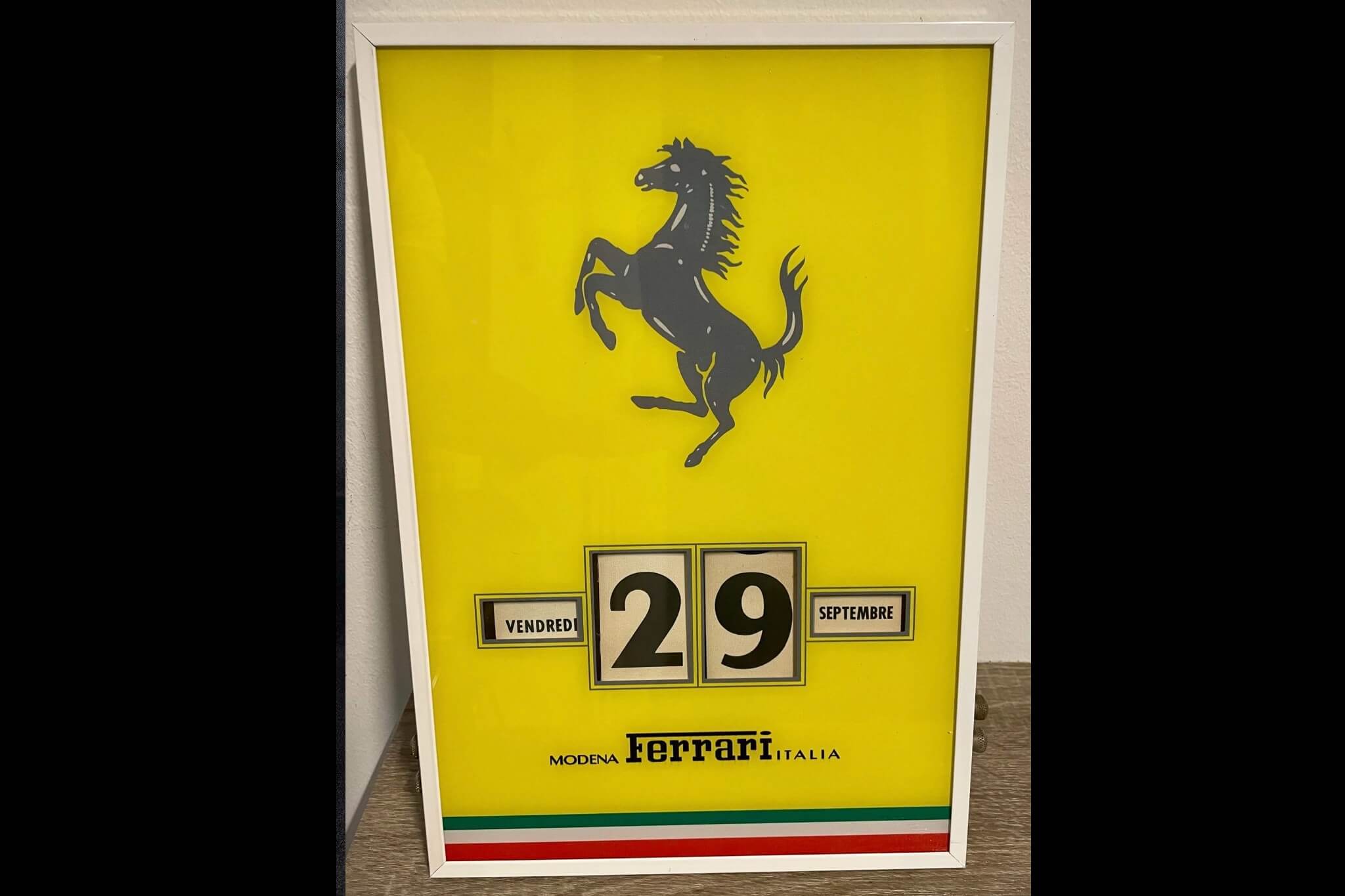 1980s Ferrari Calendar & Plaque