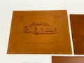 No Reserve Ferrari Club Italia Leather Commemorative Plaques By Schedoni