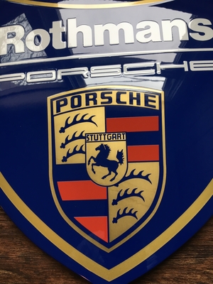 Authentic Porsche Rothmans Crest (22" x 15")