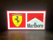  Large Illuminated Ferrari Marlboro Style Sign