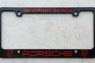 NO RESERVE - Newport Beach Porsche License Plate Frame
