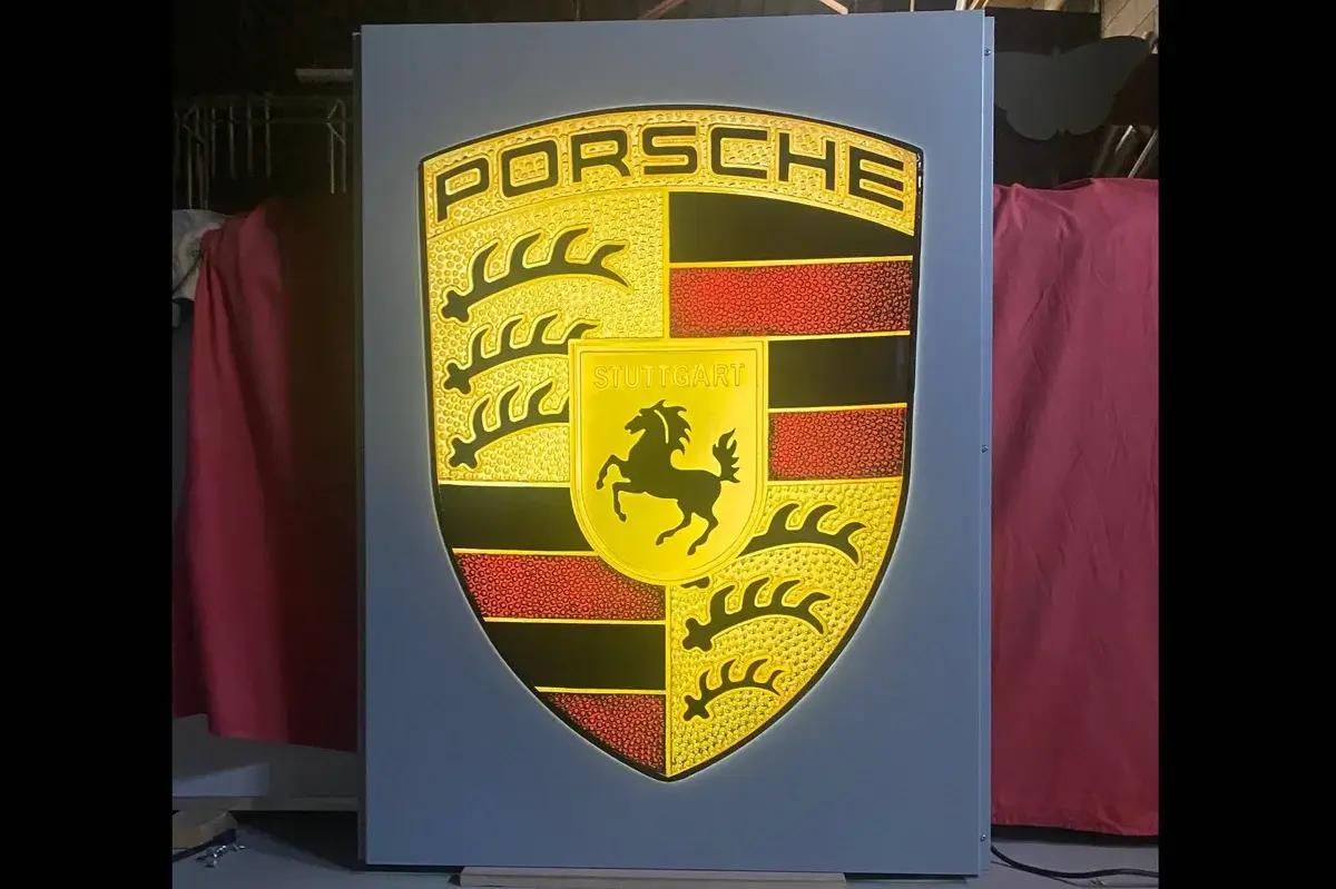 Illuminated Porsche Dealership Sign (51" x 39")