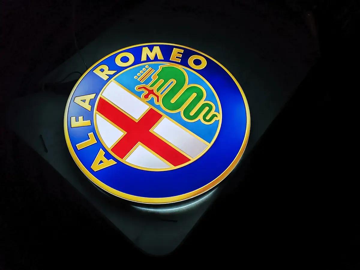 No Reserve Illuminated Alfa Romeo Style Sign