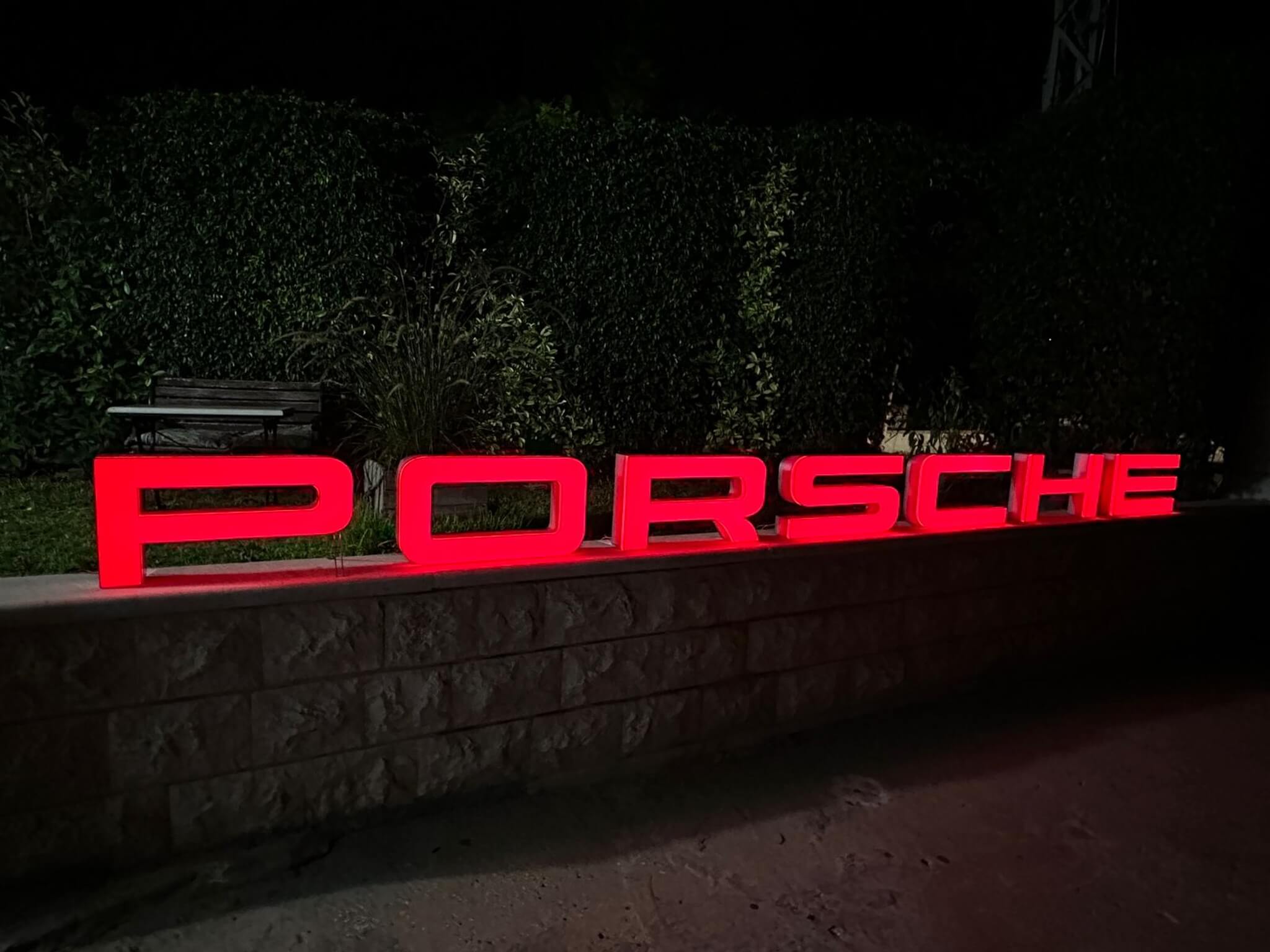 No Reserve Illuminated Porsche Sign
