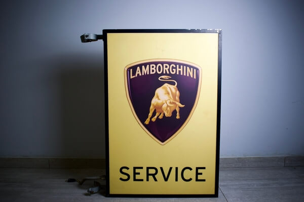 Illuminated Lamborghini Sign | PCARMARKET