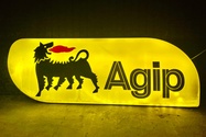 DT: Illuminated Agip Oil Sign