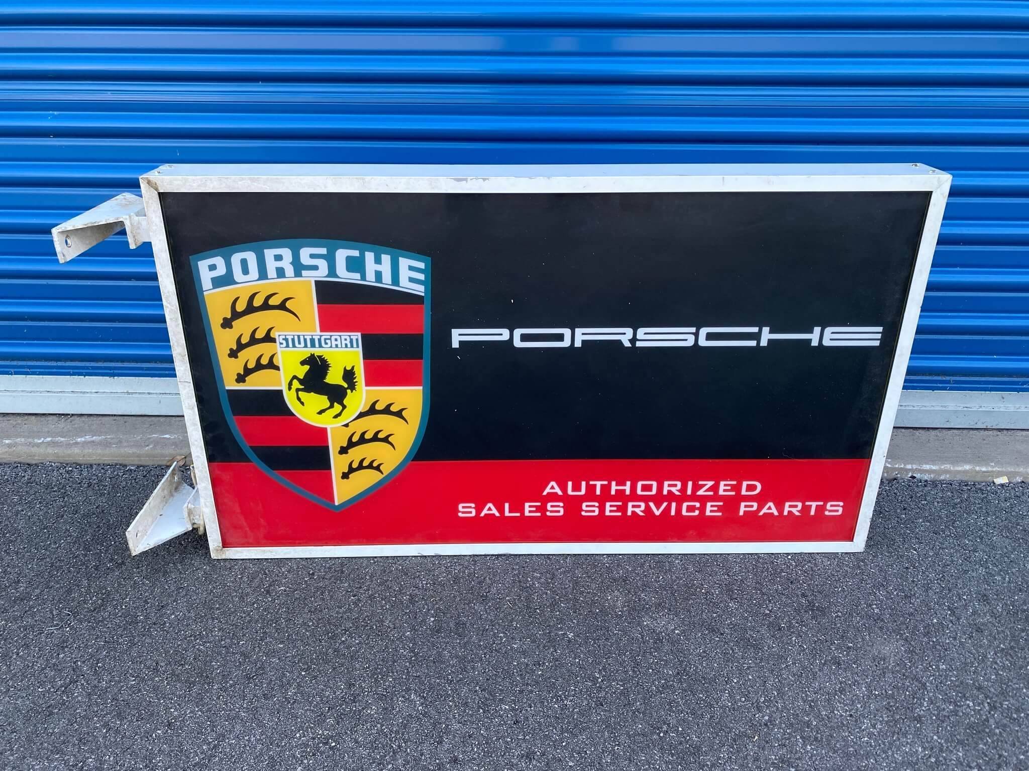  Double-sided Porsche Authorized Sales Service Parts Illuminated Sign (35" x 21")