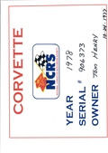 4k-Mile 1978 Chevrolet Corvette Indy Pace Car Edition