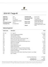 8k-Mile 2016 Porsche 991 Targa 4S
