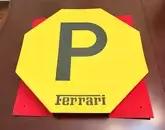  1980s Ferrari "P" Dealership Parking Sign