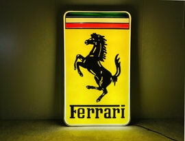 NO RESERVE Illuminated Ferrari Dealership Sign (53" x 30")