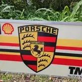  1980s Illuminated Porsche Shell TMO Dealership Sign