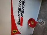 No Reserve Ferrari Stool and Scuderia Banner