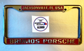 NO RESERVE - Brumos Porsche Dealership Collectible License Plate Frame