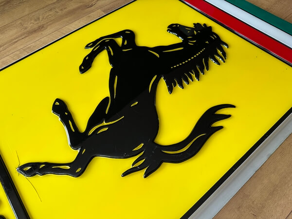 Ferrari Neon Sign, Neon Ferrari Sign, Ferrari Logo Wall Art