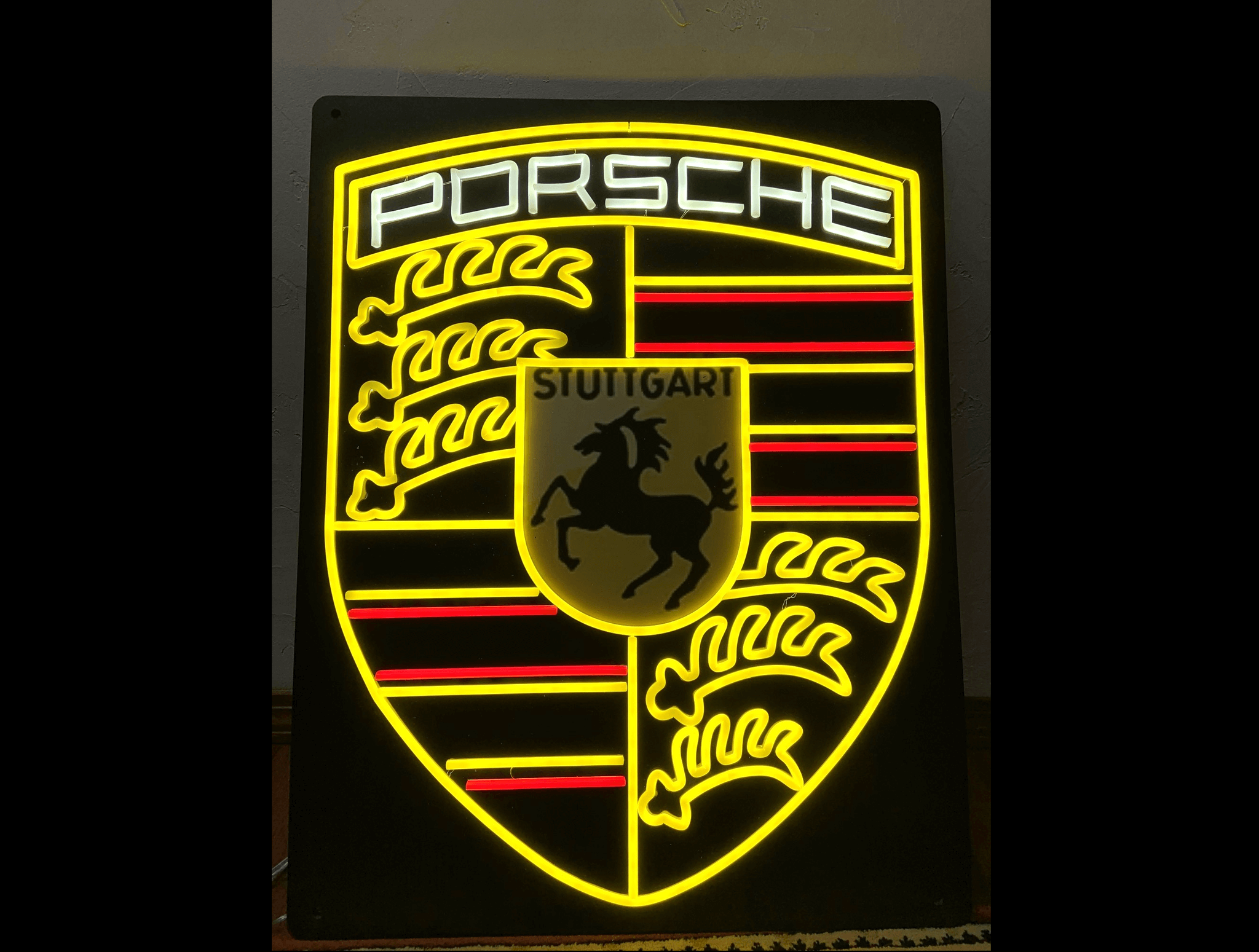 Brand New LED Neon Style Porsche Crest Sign