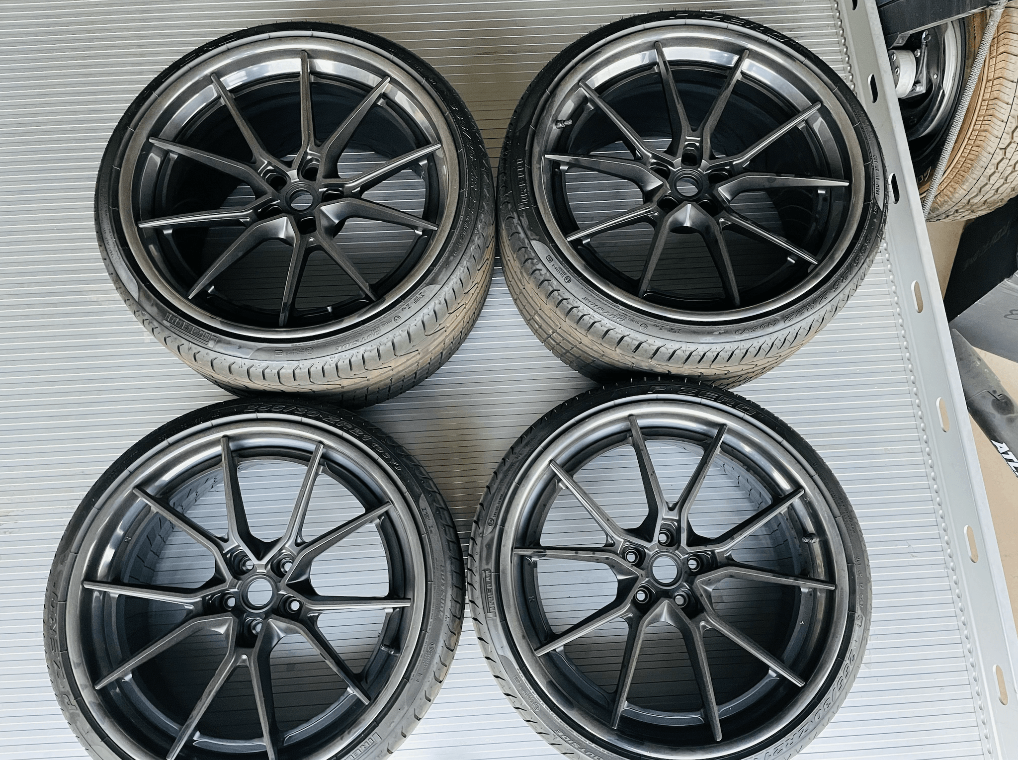 21 X 9.5" and 22 X 12.5" ANRKY Ferarri Complete Wheel and Tire Set