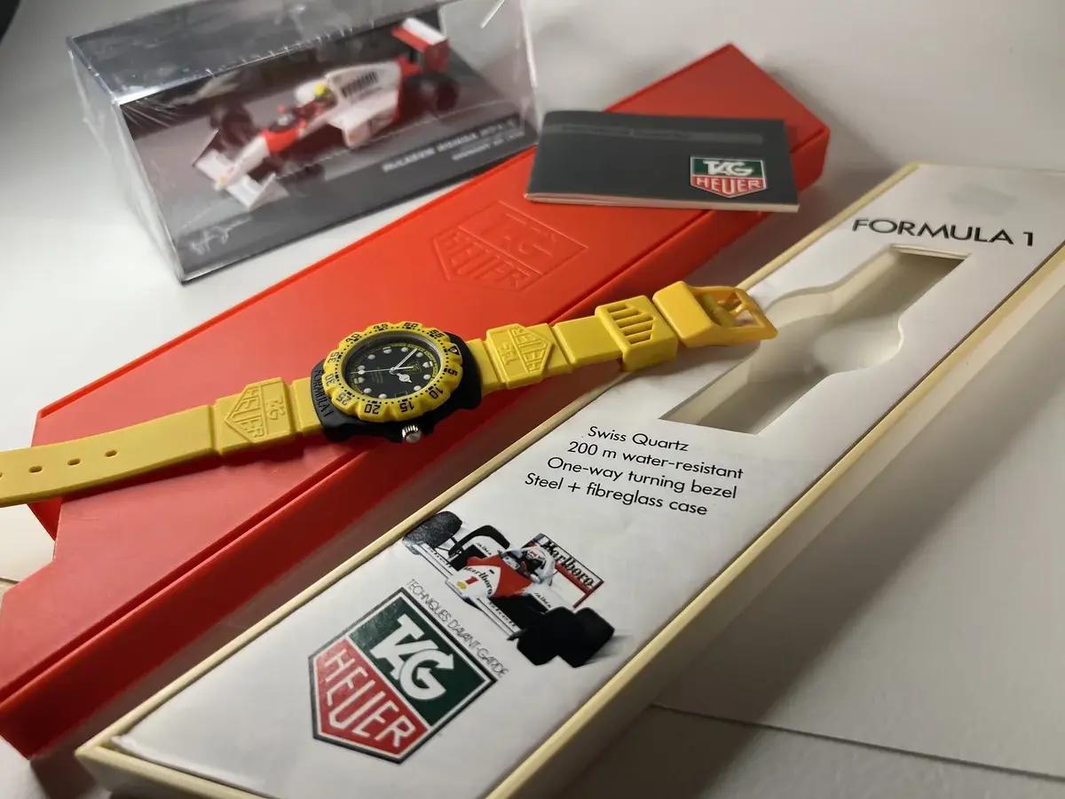 No Reserve 1980's Tag Heuer Formula One model 380.513/1 Watch and Model Car
