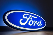  90's Illuminated Ford Dealership Sign