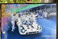 No Reserve Pitstop at LeMans Giclee Print on Canvas by Michael Ledwitz