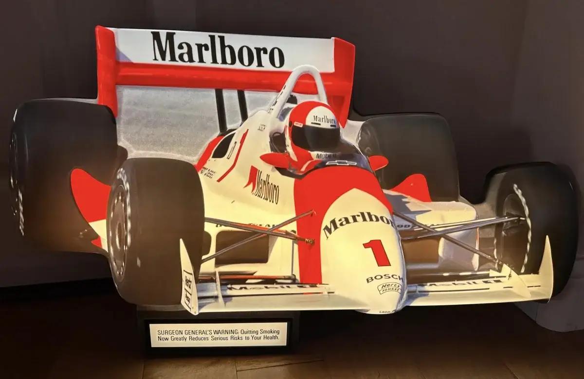  90's Illuminated Marlboro Indy Car Sign