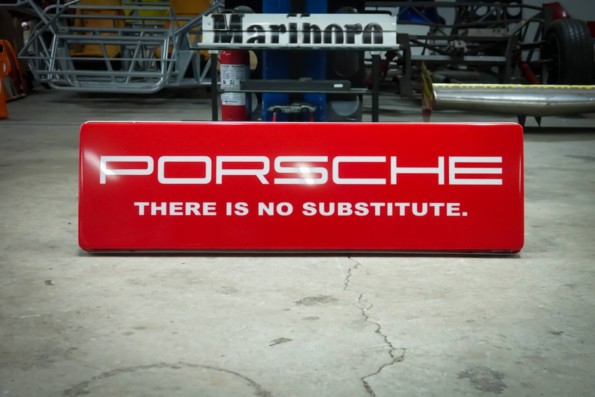 NO RESERVE Authentic Illuminated Porsche Sign (41" X 14")