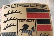 NO RESERVE - Stainless Steel Porsche Crest With Carbon Fiber Inlays