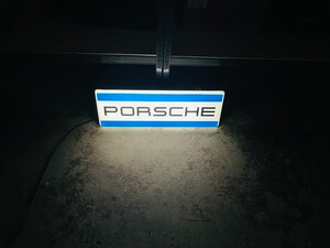 No Reserve Illuminated Porsche Sign (30" x 10")