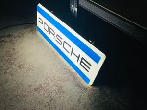 No Reserve Illuminated Porsche Sign (30" x 10")