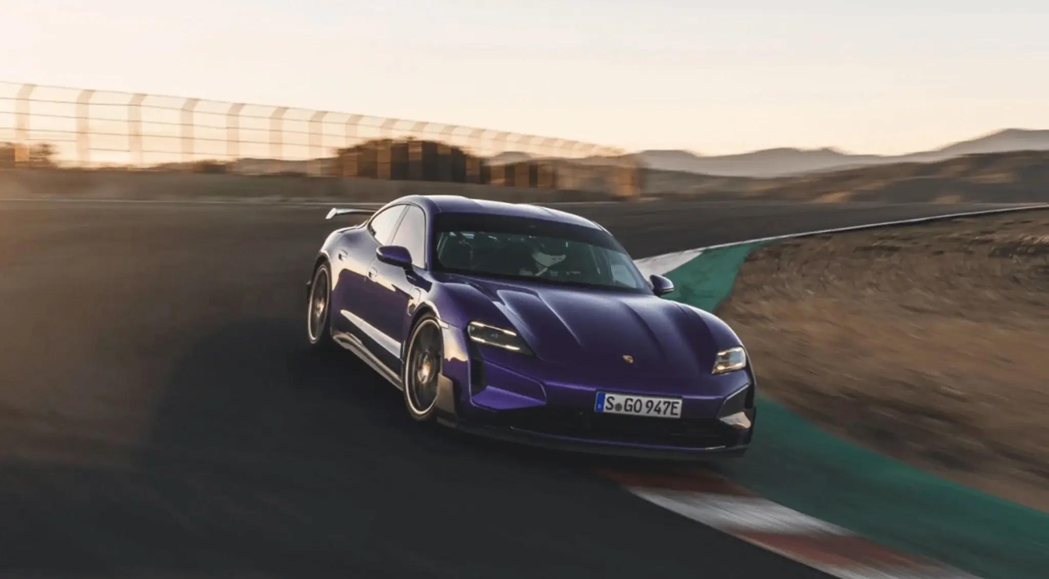 Most powerful series-production Porsche of all time sets record lap times at Laguna Seca and the Nürburgring; the Taycan Turbo GT and Taycan Turbo GT with Weissach Package