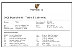  13K-Mile 2005 Porsche 996 Turbo S Cabriolet 6-Speed
