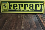 Illuminated Authentic Ferrari Sales and Service Sign (55" x 16")