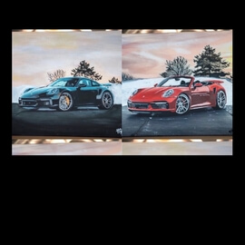 No Reserve Porsche Art by Miranda Kortan (Charity Auction)