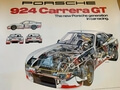  Authentic Vintage Porsche 1980 924 Carrera GT Cutaway Poster (40" x 30")