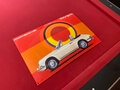 Authentic Enamel Porsche Targa Art (24" x 16")