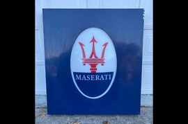  Authentic Illuminated Maserati Dealership Sign (48" x 48")