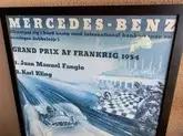 Original Mercedes-Benz 1954 Grand Prix of France Victory Poster by Hans Liska