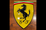 No Reserve Authentic Ferrari Shield Sign (24" x 18")
