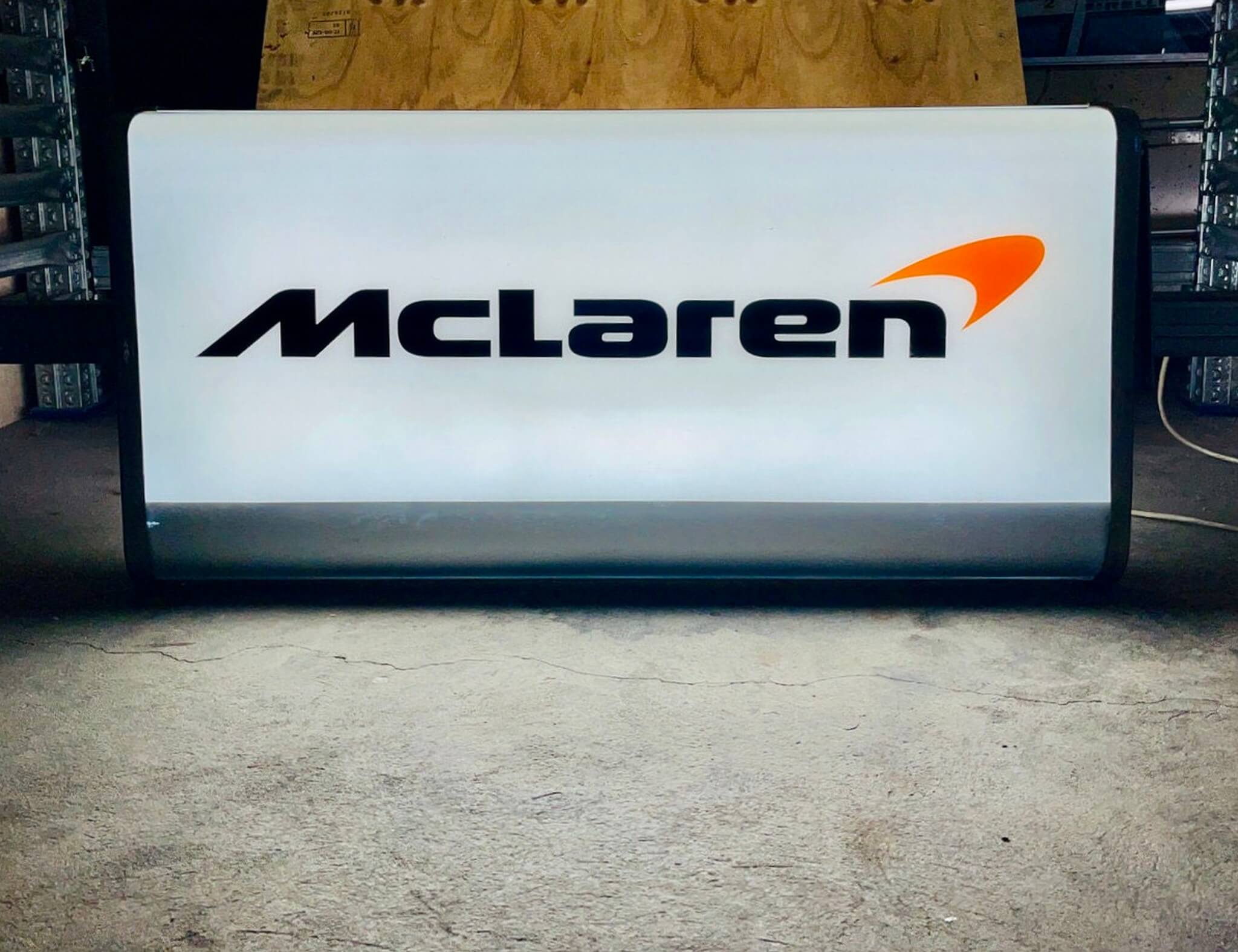 No Reserve Double-Sided Illuminated New Old Stock McLaren Sign (40" x 20")