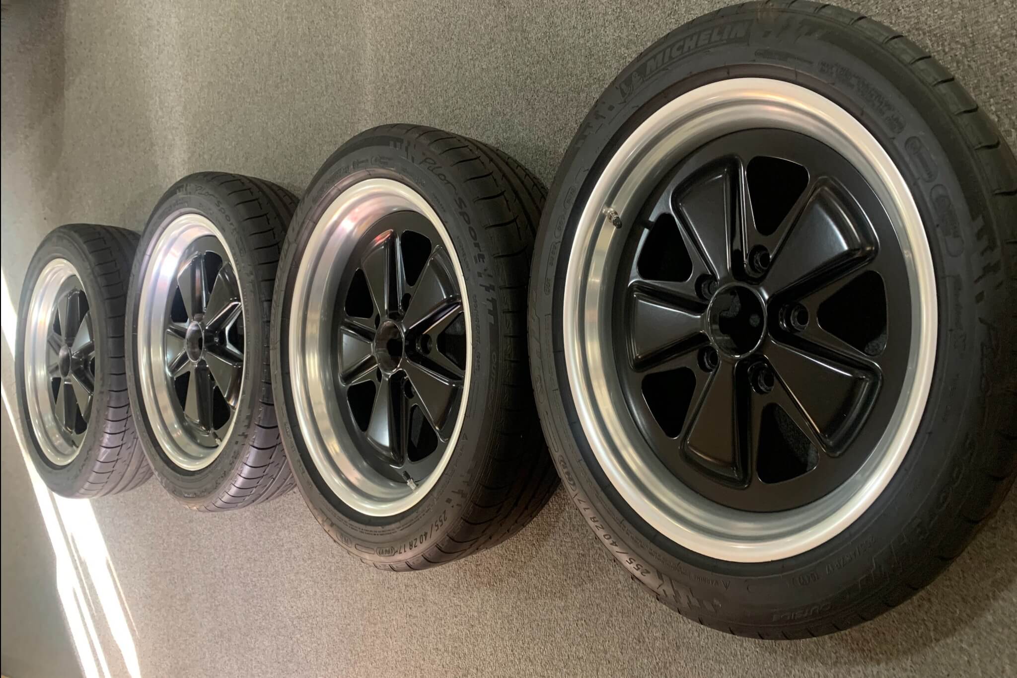 17" x 8" / 9.5" 3 Piece Fikse FFR wheels with Michelin Pilot Sport Tires