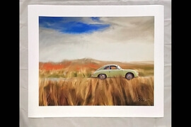"Dune - Porsche 356" Painting by Stephan Koch