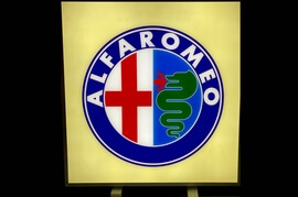 Illuminated Alfa Romeo Dealership Sign (42" x 42")