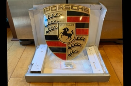  New In Box Porsche Design Driver's Selection Porsche Crest (12" X 15 1/2")