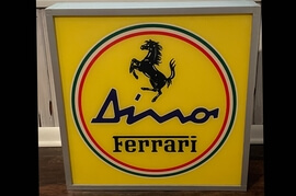  Illuminated Dino Ferrari Sign (25" x 25")