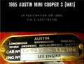 1965 Austin Mini Cooper S Mk1 Race Car