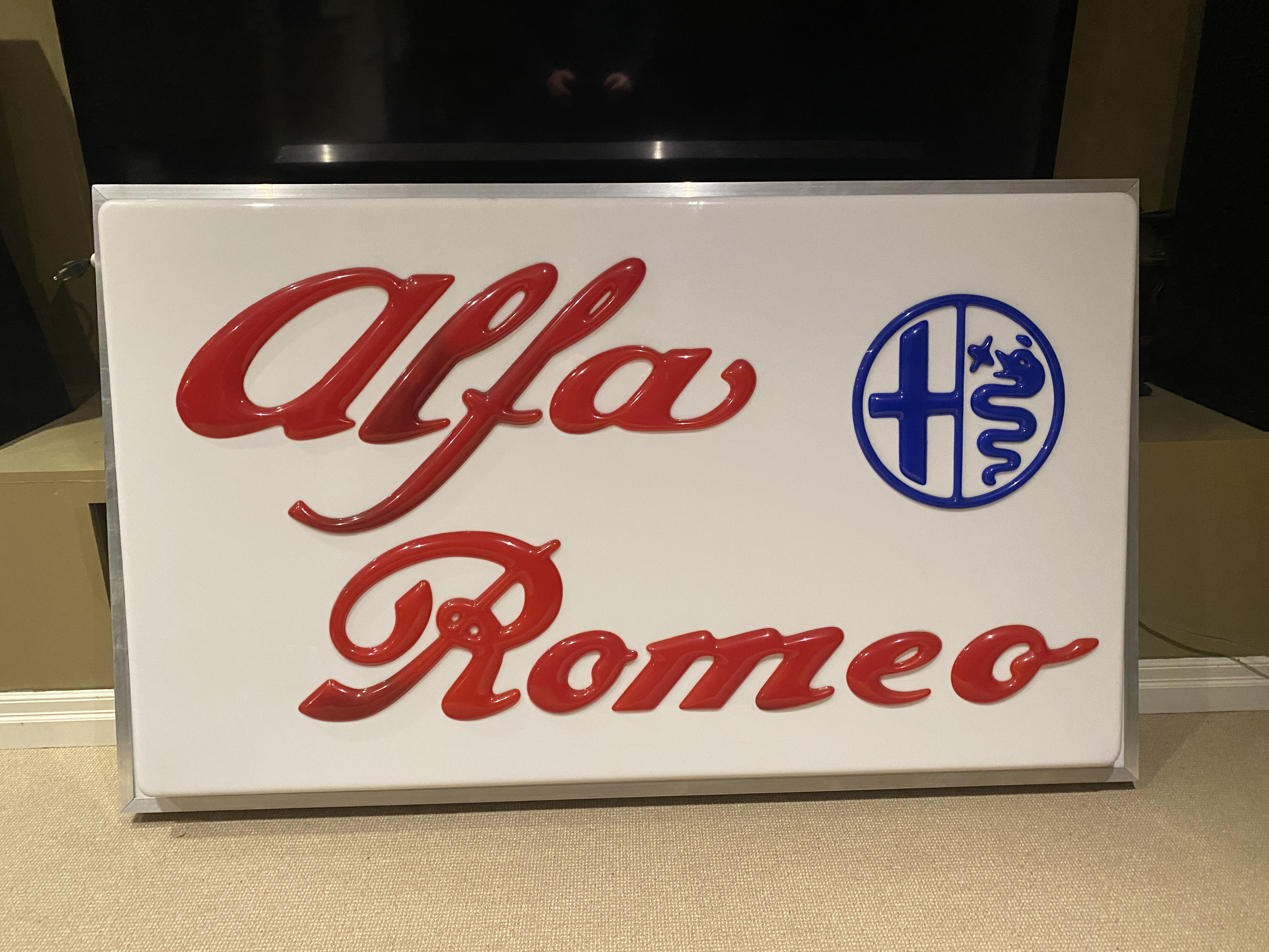 Illuminated Alfa Romeo Dealership Sign (61" x 37")