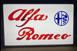 Illuminated Alfa Romeo Dealership Sign (61" x 37")