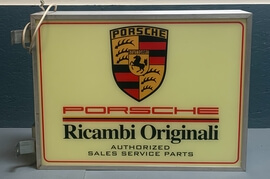  Porsche Ricambi Originali Double-Sided Illuminated Sign (34" x 24")