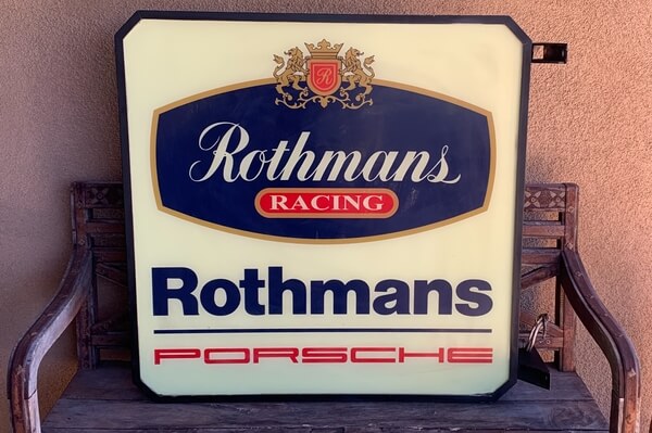  Porsche Rothmans Racing Double-sided Illuminated Sign (37" x 34" x 3 1/2")