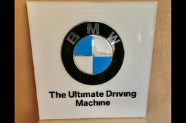BMW "The Ultimate Driving Machine" Dealership Sign (33" x 33" x 4")